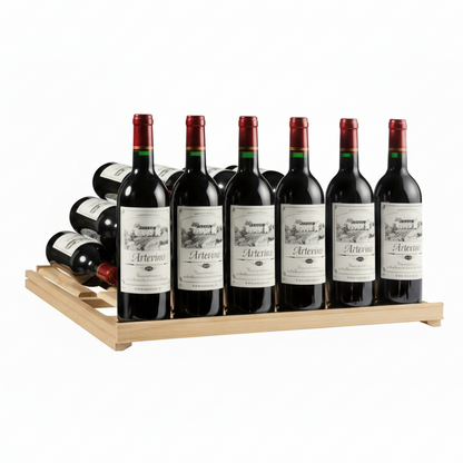 artevino by eurocave wine cabinet 230 bottle capacity black glass door wooden shelves