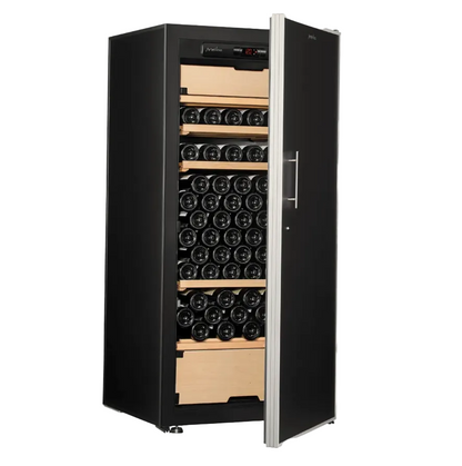 artevino oxygen 151 bottle capacity wine cooler triple zone black solid door