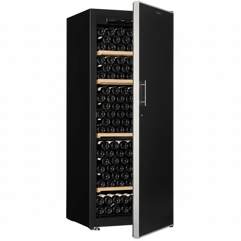 artevino oxygen 230 bottle capacity single zone solid black door