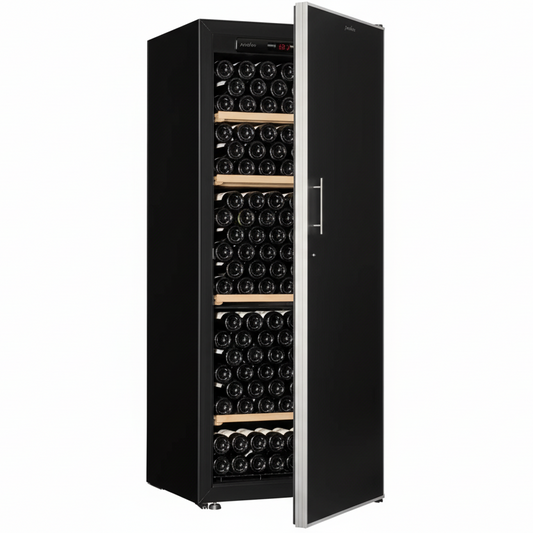 artevino oxygen 230 bottle capacity single zone solid black door