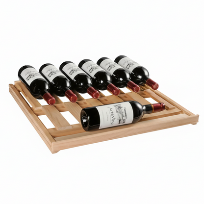 Artevino oxygen glass door black single zone 98 bottle capacity in stylish home wooden shelves
