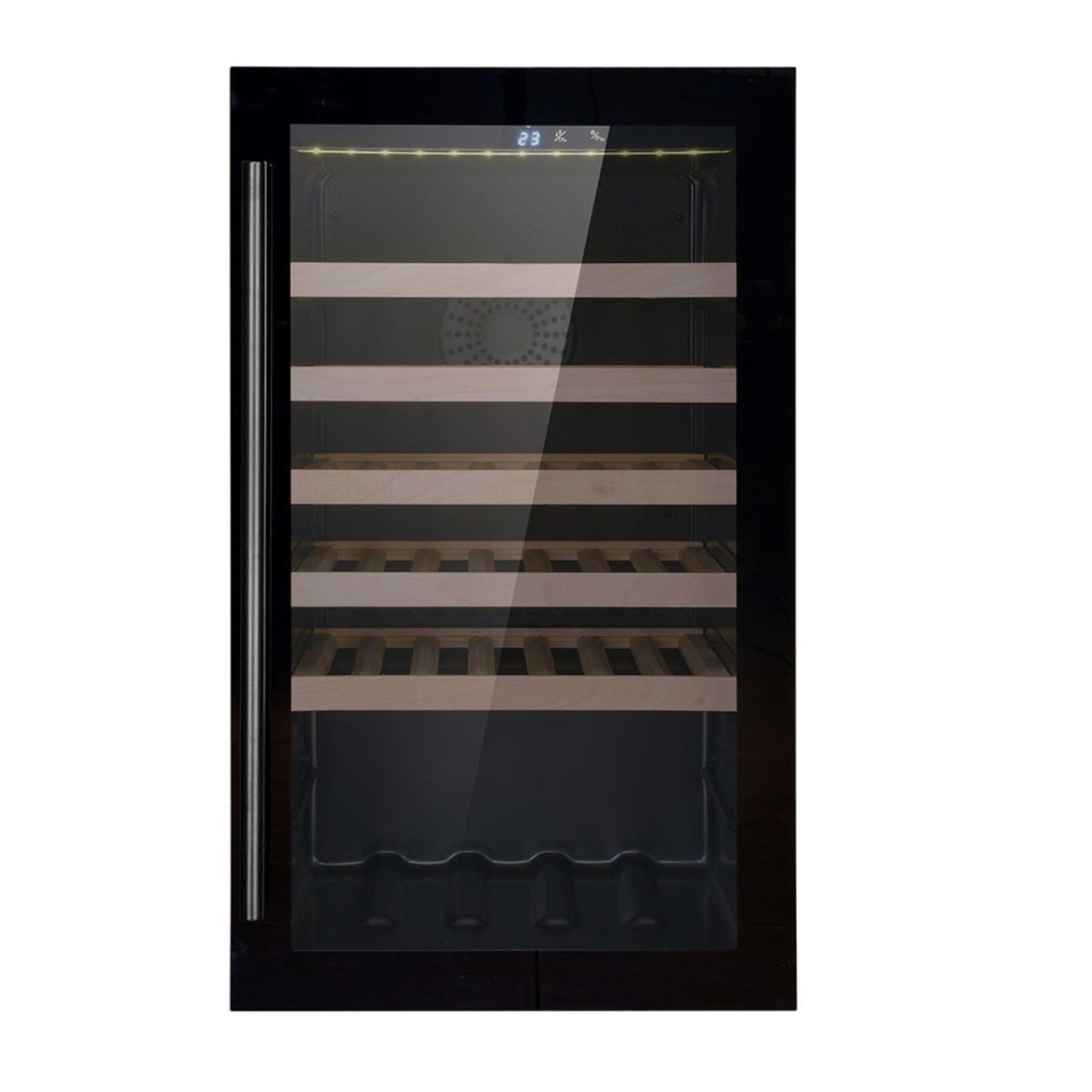combisteel single zone black wine cooler 40 bottle capacity 