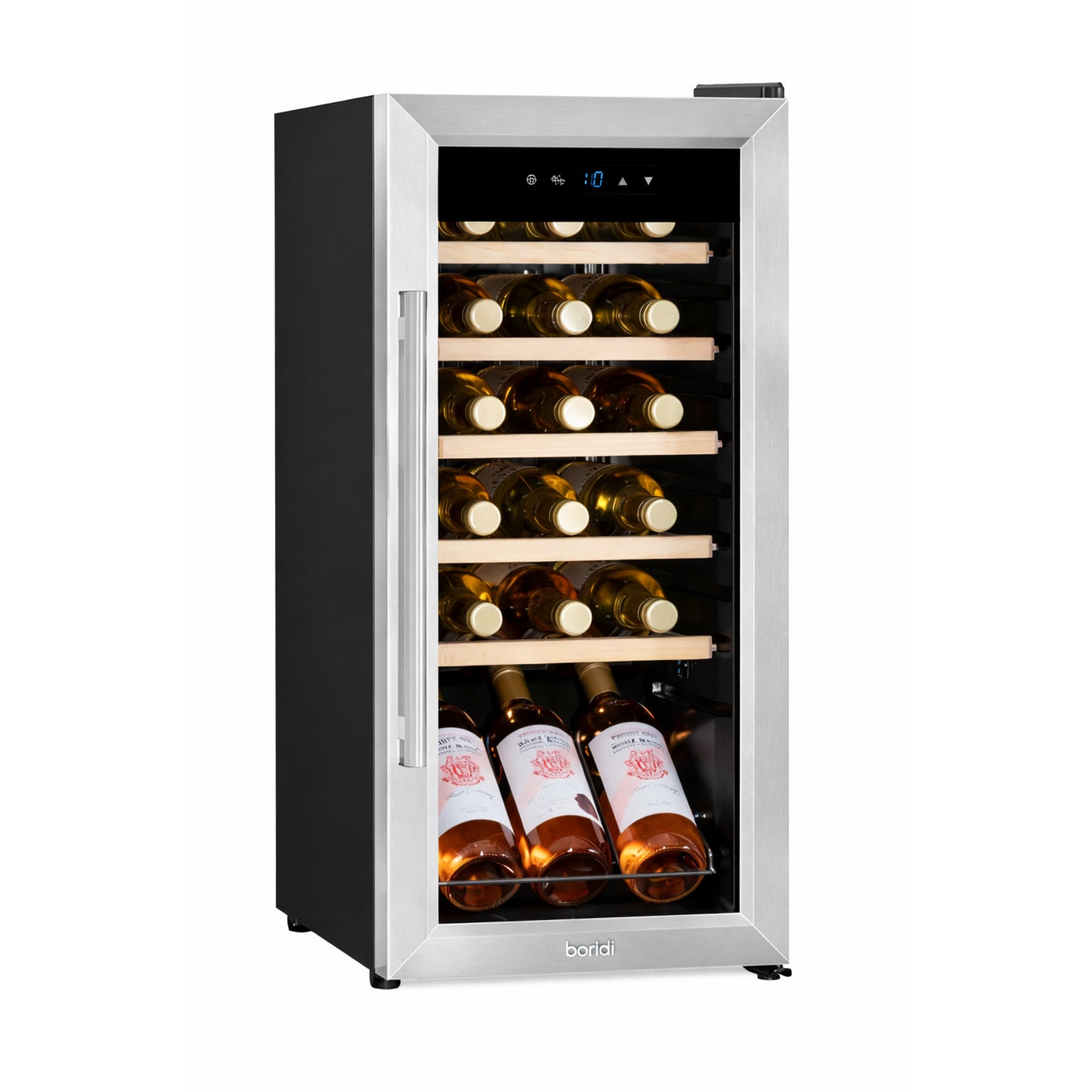 Torme wine cooler with bottles inside on a white background
